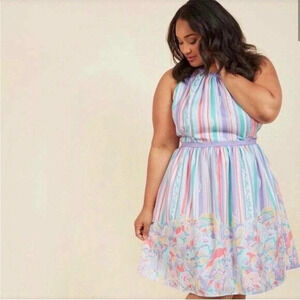 Modcloth Behold the Blogger Rainbow Stripe Dress 3X